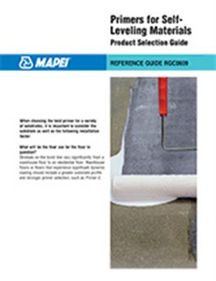 Primers for Self-Leveling Materials - Product Selection Guide